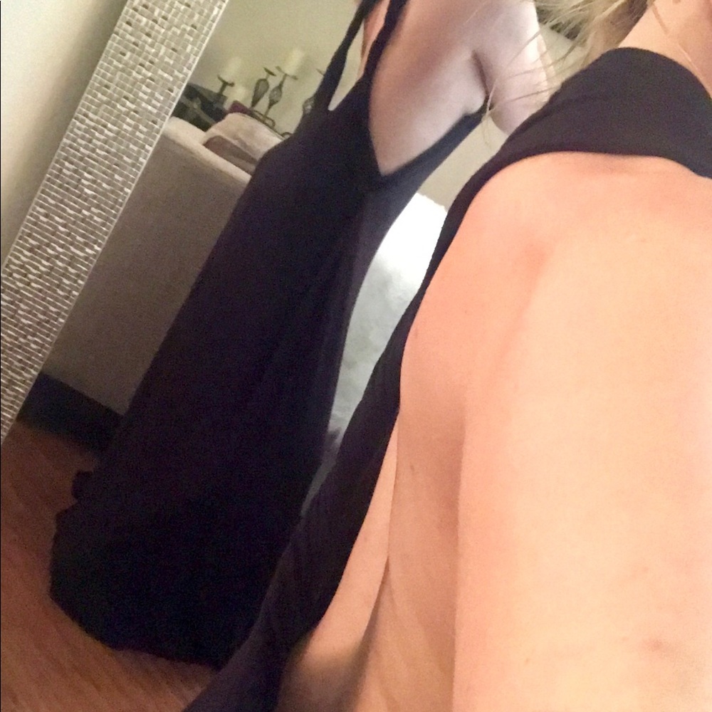 Black twist back maxi